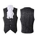 Pikkukuva 2 / 7: Paisley-liivit miehille, viktoriaaninen steampunk-goottilainen puku black S