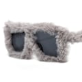 Miniatyrbilde 1 av 5: Kvinners Fuzzy Square Cat Eye Solbriller Fest Maskerade Disco Briller Grey