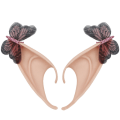 Miniatyrbilde 1 av 6: Alveøreflater uten piercing, sommerfugl-øre-klips, wraps for Halloween Cosplay-tilbehør Black