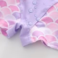 Pikkukuva 6 / 7: Tyttöjen pitkähihainen merenneito-uimipuku röyhelöillä ja UV-suojalla Color 4 2XL