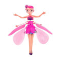 Miniatyrbillede 1 af 4: Lille Prinsesse Roterende Lysende Dukke Dansende Gestusinduktion Flyvende Legetøj pink