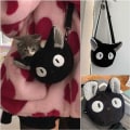 Miniatyrbild 4 av 5: Söt Kattväska, Kawaii Katt Plysch Anime Axelväska, Katt Fluffig Handväska