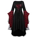 Pikkukuva 1 / 3: Naisten Goottilainen Mekko Pitsimekko Halloweenin Karnevaaliasuun red XXXL