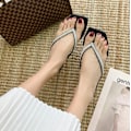 Miniatyrbild 2 av 7: Dammode Rhinestone Design Slides Sandaler black 37