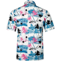 Pikkukuva 3 / 5: Miesten Havaijilaiset Paidat Lyhythihainen Napitettava Rentopaita Painettu Rantopaita Color 3 XL