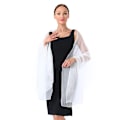 Miniatyrbillede 6 af 7: Chiffon Elegant Stole Sjal til Kjole i Forskellige Farver white