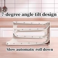 Miniatyrbild 6 av 6: 2 st äggställ för kylskåp, äggdispenser med automatisk rullande äggbricka förvaring 30 ägg Transparent 1PCS