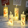 Miniatyrbillede 5 af 5: Julens Flammeløse Lys til Hjemmedekorering Julegave style2 5.5*15cm