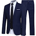 Miniatyrbild 1 av 6: Herrar Slim Fit 2-delad Kostym, Kavaj, Byxor navy blue XXL