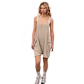Miniatyrbilde 6 av 7: Sommerkjole for kvinner, avslappet, uten ermer, løs jumpsuit khaki L
