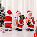 Miniatyrbild 4 av 9: Twerking Tomte, Dansande Elektrisk Julplyschdocka Standing style