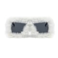 Miniatyrbilde 2 av 5: Kvinners Fuzzy Square Cat Eye Solbriller Fest Maskerade Disco Briller White