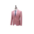 Pikkukuva 3 / 9: Miesten 2-osainen Slim Fit -puku Liike- ja Hääjuhliin pink S