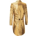 Pikkukuva 2 / 4: Miesten Sekvenssitaittotakki Swallowtail Puku Takki Juhla Show Tuxedo Pukeutumistakki Blazer gold S