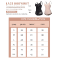 Miniatyrbild 5 av 5: Formande Underkläder för Kvinnor, Tummy Control Thong Bodysuit, V-ringad, Spets, Kroppsshaper, Kompression Light Pink S