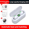 Miniatyrbilde 1 av 6: TWS Bluetooth-hodetelefoner med mikrofon, berøringskontroll, trådløse hodetelefoner White