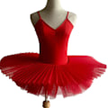 Miniatyrbild 1 av 5: Ballerinadräkt, Barnbalettkostym Kvinnor Balett Danskläder red 150cm