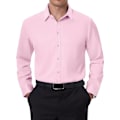Pikkukuva 1 / 2: Miesten Pukeutumispaidat Ryppyynkestävät Pitkähihaiset Napit pink 41