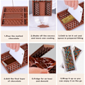 Miniatyrbillede 3 af 7: 12 Hul Chokoladebar Form Dyb med Poser Skraber Style2