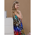 Miniatyrbillede 3 af 4: Piges Sequin Festkjole Sød Pige Formel Prinsesse Midi Kjole blue 160cm