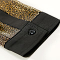 Pikkukuva 5 / 6: Miesten Napillinen Pitkähihainen Glitter-Lapel-Kauluspaita gold L