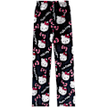 Pikkukuva 1 / 8: Naisten Piirretty Kissan Pyjama Housut Flanelli Mukavat Unihousut black M