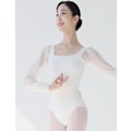 Miniatyrbillede 2 af 4: Strømpebukser balletdragter voksen bodydragter dansetræningsdragter white M