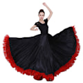 Pikkukuva 2 / 5: Elegantti tanssikilpailun pitkä helma tanssimekko latinalaiseen tanssiin black