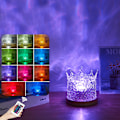 Miniatyrbilde 1 av 6: Ocean Wave Krystallbordlampe med Berøringskontroll, RGB Fargeskiftende Nattelys