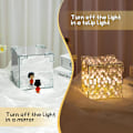 Miniatyrbilde 4 av 6: DIY Tulipan Kube Speil Lampe, Håndlaget DIY Tulipan Nattelys For Blomster Magisk Kube