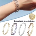 Miniatyrbild 5 av 5: Lymfaterapi Ringarmband, Justerbart Magnetiskt Fältterapi Transformationsarmband Ring Red Diamonds