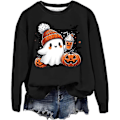 Miniatyrbild 1 av 2: Halloween-kostym för kvinnor - Tröja med huva black 2XL