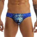 Menn Sexy Morsom 3D Ulv Trykte Truser blue S