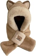Plush Hettegenser-Hatt Kostymehatter, Dyr Hatt Vinterhatt Halsduksett khaki