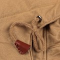 Miniatyrbilde 7 av 10: Vinterjakke for menn med fleecefôr, tykk arbeidsjakke, varm cargojakke med hette khaki 4XL