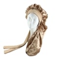 Miniatyrbilde 1 av 4: Lang Sateng Bonnet for Kvinner Silke Bonnet for Søvn Søvnhette gold