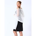 Miniatyrbillede 7 af 7: Chiffon Elegant Stole Sjal til Kjole i Forskellige Farver white