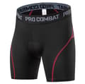 Herrcykelbyxor 3D-vadderade MTB cykelbyxor andningsbara Black-Red M