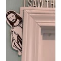 Pikkukuva 2 / 5: Hauska Jeesus-ovikyltti, UUSI Jeesus Näin Sen Luova Koti Sisustus Black Right
