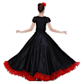 Pikkukuva 5 / 5: Elegantti tanssikilpailun pitkä helma tanssimekko latinalaiseen tanssiin black