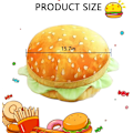 Miniatyrbilde 10 av 10: 3D Simulert Pluss Burger Pute, Morsomme Puter Hamburger Sofa Hamburger