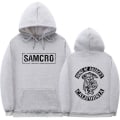 Miniatyrbild 2 av 5: Sons Of Anarchy Samcro Hoodie Dubbelsidigt print Hoodie Shirt Top Red 3XL