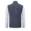 Miniatyrbillede 3 af 4: Mænds Fuldt Lynlås Polar Fleece Vest, Vintervarm Strikket Trøjevest blue M