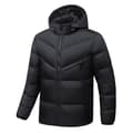Herrarnas Snap Front Pufferjacka black L