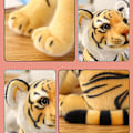 Miniatyrbilde 6 av 7: Plush Tiger Kosedyr yellow 24cm