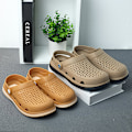 Miniatyrbilde 3 av 4: Hageklogger for kvinner og menn - Strandtøfler Unisex Komfortable Slip-on Sandaler khaki 44