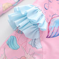 Miniatyrbilde 5 av 7: Jente-badeantrekk med lang erme, mermaid-design og rynker, UV-beskyttelse Color 3 XL