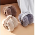 Pikkukuva 3 / 4: Korvatyynyt Talvi, Korvanlämmittimet Taitettavat Pehmeät Plushiset Korvatyynyt brown