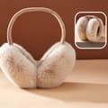 Öronmuffar Vinter, Öronvärmare Fällbara Mjuka Plysch Öronmuffar beige