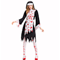 Pikkukuva 4 / 5: Halloween-nunnakoskaatti Naisille Musta Pelottava Syntisten Siskojen Asut M